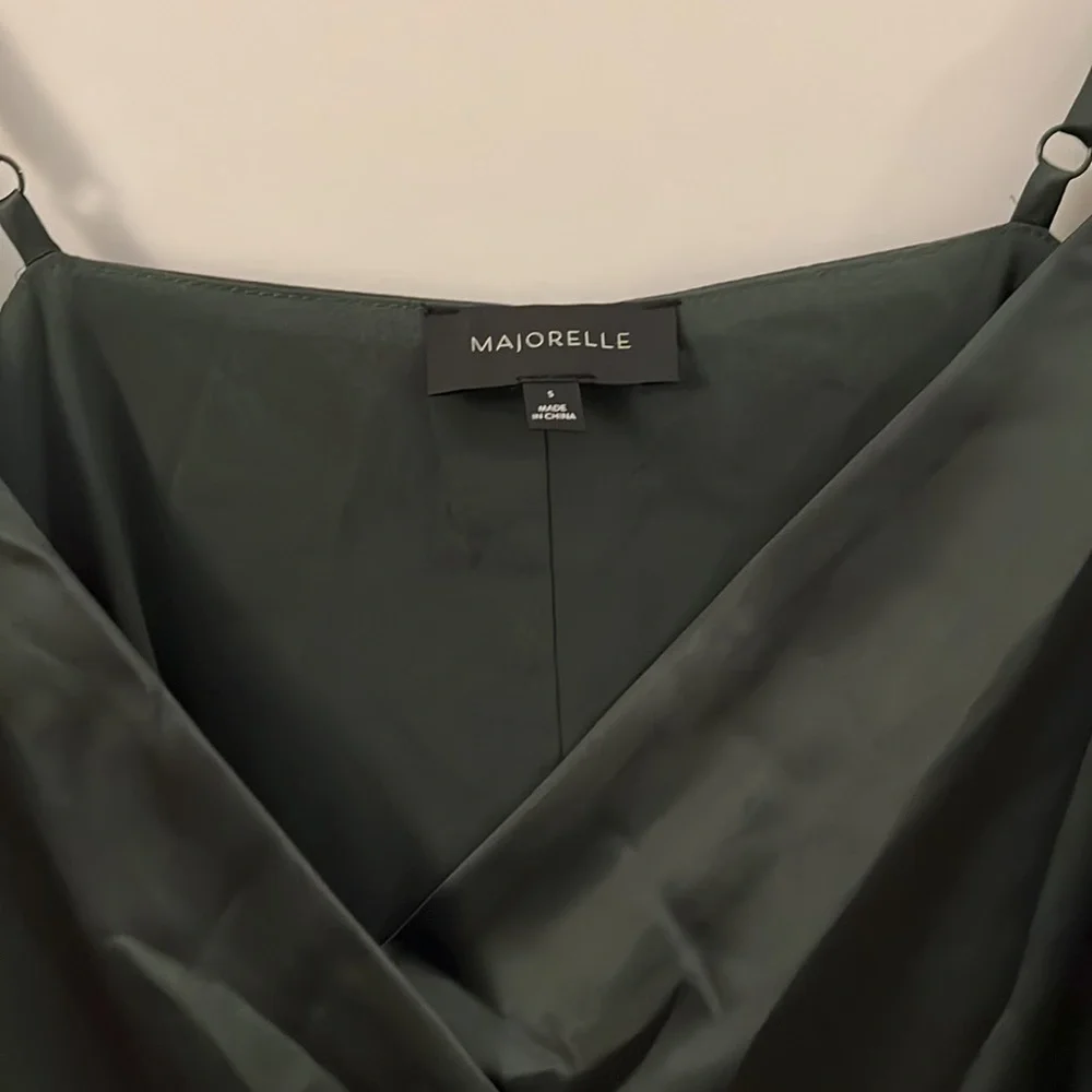 Majorelle Size S Green Polyester Tie Mini Dress - Picture 3 of 5